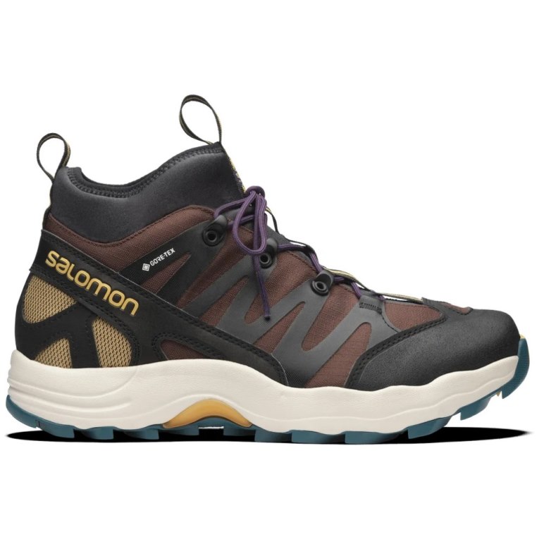 Black / Chocolate / Turquoise Salomon Xa Pro 1 Mid GTX Women\'s Sneakers | PH 08975M